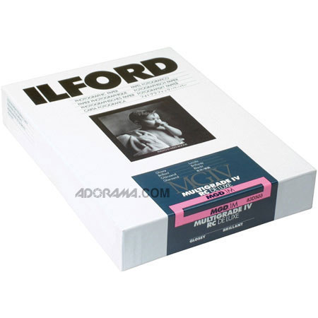 Ilford Multigrade IV RC Deluxe B & W Enlarging Paper, 11x14"-250 Sheets, Glossy