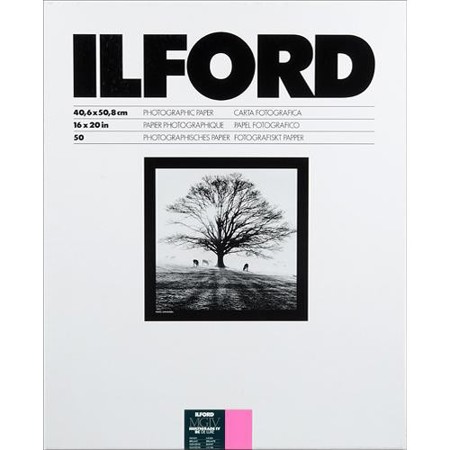Ilford Multigrade IV RC Deluxe B & W Enlarging Paper, 16x20"-50 Sheets, Glossy