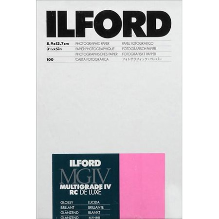 Ilford Multigrade IV RC Deluxe MGD.1M Paper, 3.5x5", 100 Sheets, Glossy