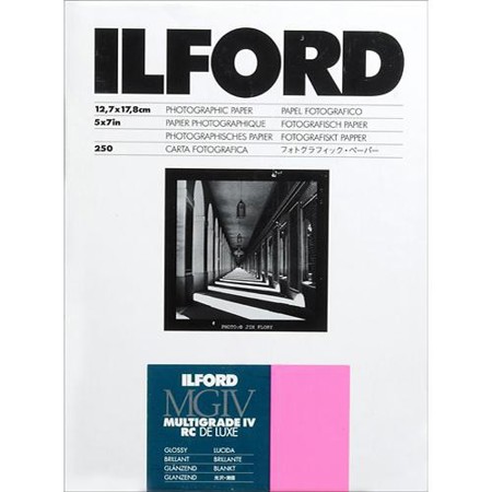 Ilford IV RC Deluxe Resin B/W Paper 5x7in, 250, Glossy