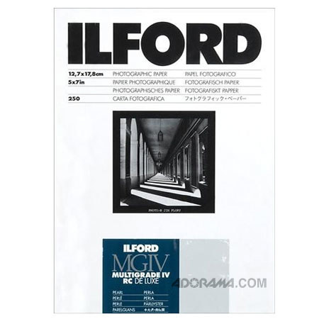 Ilford IV RC Deluxe Resin B/W Paper 5x7in, 250, Pearl