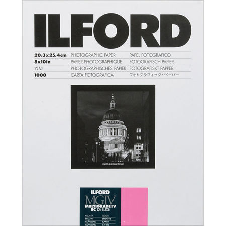 Ilford Multigrade IV RC Deluxe MGD.1M Paper, 8x10", 1000 Sheets, Glossy