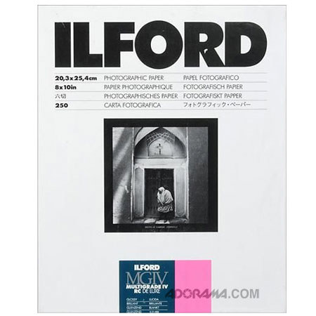 Ilford IV RC Deluxe Resin B/W Paper 8x10in, 250, Glossy