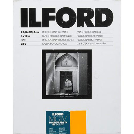 Ilford IV RC Deluxe Resin B/W Paper 8x10in, 250, Satin