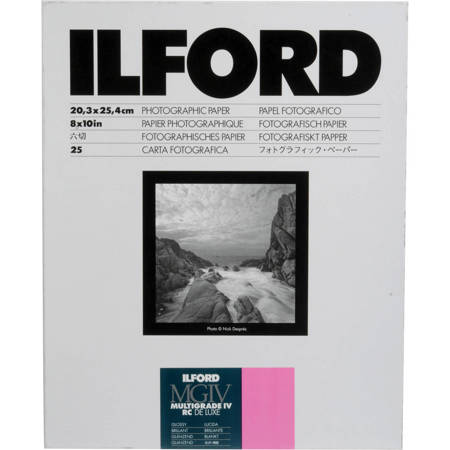 Ilford IV RC Deluxe Resin B/W Paper 8x10in, 25, Glossy