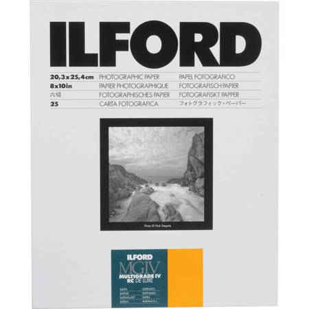 Ilford IV RC Deluxe Resin B/W Paper 8x10in, 25, Satin