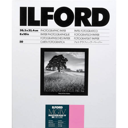 Ilford IV RC Deluxe Resin B/W Paper 8x10in, 50, Glossy