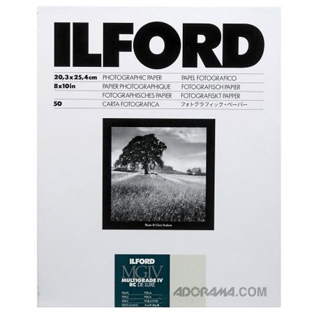 Ilford IV RC Deluxe Resin B/W Paper 8x10in, 50, Pearl