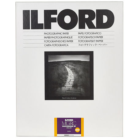 Ilford Multigrade V RC Deluxe Satin Black & White Photo Paper, 16x20", 10 Sheets