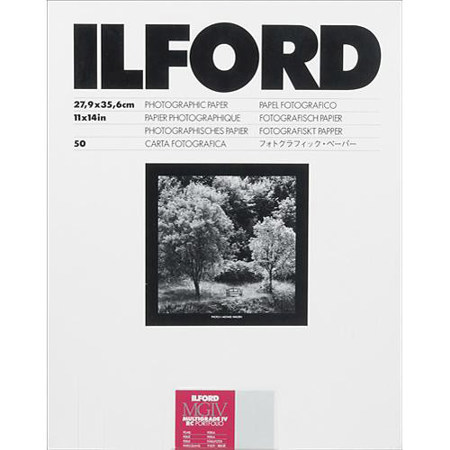 Ilford IV Resin B/W Enlarging Paper 11x14in, 50, Pearl