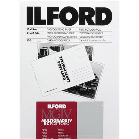 Ilford IV Resin B/W Enlarging Paper 4x6in, 100, Pearl