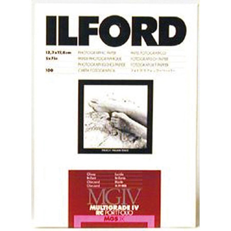 Ilford IV Resin B/W Enlarging Paper 5x7in, 100, Glossy