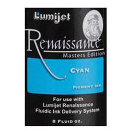 Lumijet LJREN8C Lumiflo Renaissance Masters Cyan Ink in a 8 oz. Bulk Bottle.