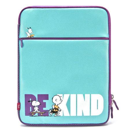 iLuv Peanuts Sleeve for iPad Series / Tablets, Be Kind - Blue