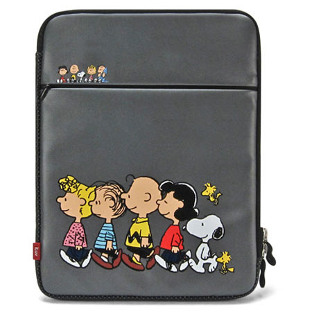 iLuv Peanuts Sleeve for iPad Series / Tablets, Peanuts Family - Gray