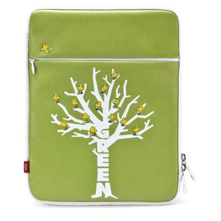 iLuv Peanuts Sleeve for iPad Series / Tablets, Woodstock - Green