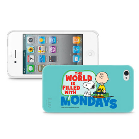 iLuv Snoopy Message Series Hardshell Case for iPhone 4/4S, Charlie Brown Mondays