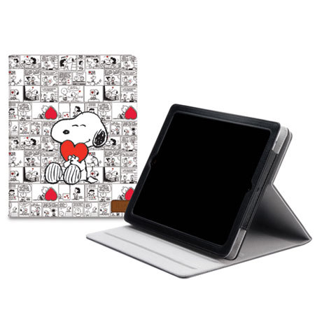 iLuv Peanuts Portfolio Case for iPad 2/3, Snoopy Hearts - White