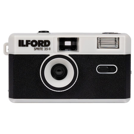 Ilford Sprite 35-II 35mm Reusable Film Camera, Black and Silver