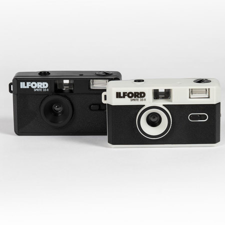 Ilford Sprite 35-II 35mm Reusable Film Camera, Black and Silver