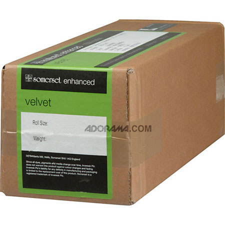 Moab Somerset Enhanced Velvet Matte Photo Paper(36"x100' Roll)
