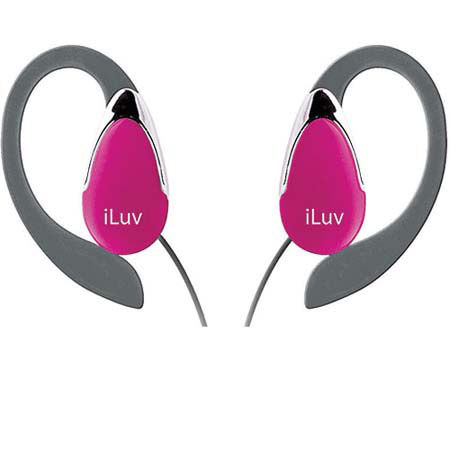 iLuv Lightweight Ear Clips for iPods, Pink