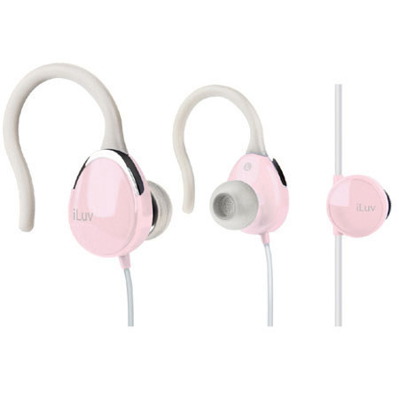 iLuv Ultra Compact In-Ear Clips with Volume Control for iPhone / iPod / MP3 / CD players - Pink