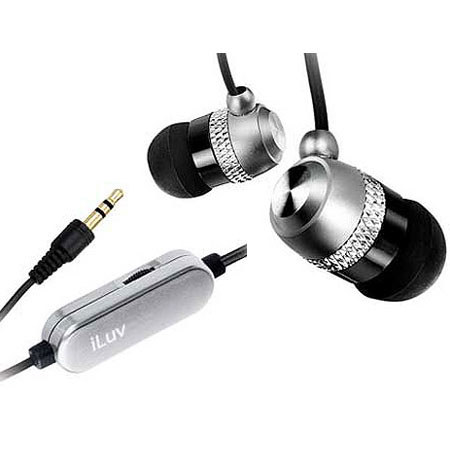 iLuv i353 Aluminum In-Ear Stereo Earphones, Silver