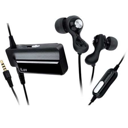 iLuv i910 Noise-Canceling Stereo Earphones, Black