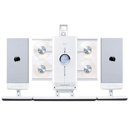 iLuv i9200 4 CD/MP3 CD Changer System, White+F784
