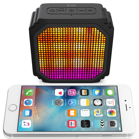 iLuv Aud Mini Party Bluetooth Speaker with LED Light Show, Single