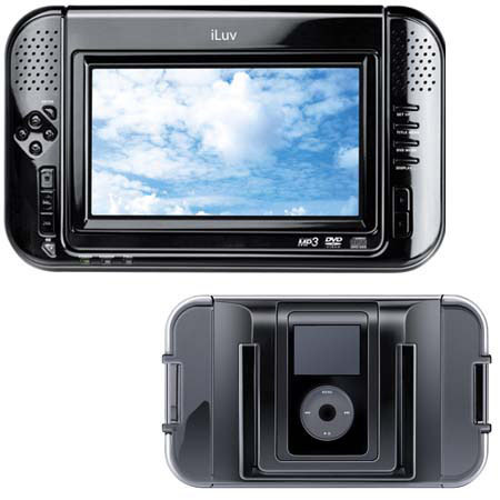 iLuv i1055 7" Portable Tablet DVD Player with iPod Video Dock, Black #I1055BLK