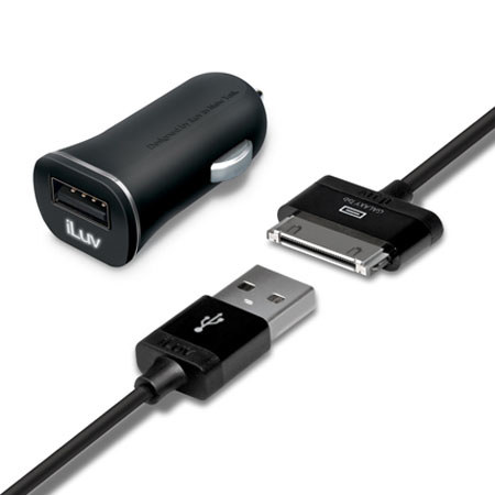 iLuv MobiSeal Combo USB Car Charger + Charge/Sync Cable for Galaxy Tab