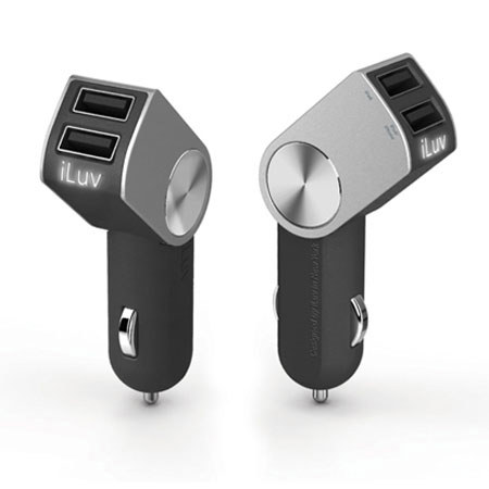 iLuv iAD610 DualPin Dual USB Car Charger for iPad/iPhone/iPod