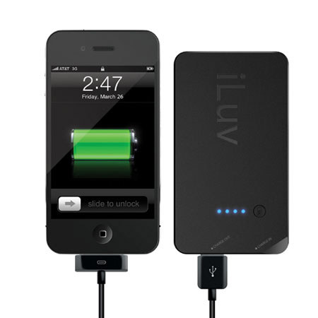 iLuv IBA300BLK Portable USB Rechargeable Battery Kit