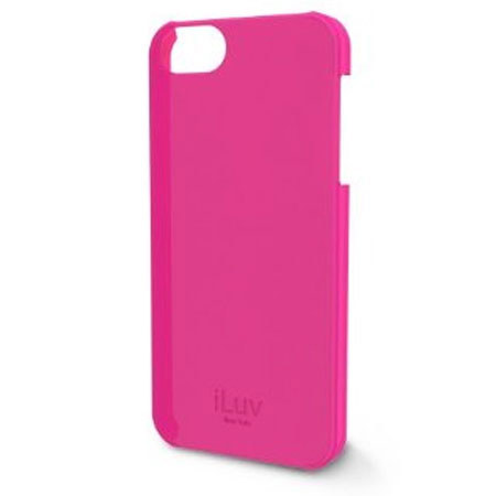 iLuv Overlay Translucent Hardshell Case for iPhone 5, Pink