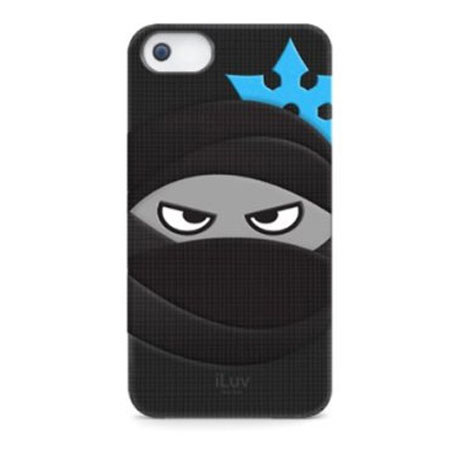 iLuv Ninja Silicone Character Case for iPhone 5, Black