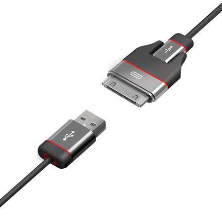 iLuv iCB17 Sync/Charge Cable for iPad/iPhone/iPod & Smartphones, Black
