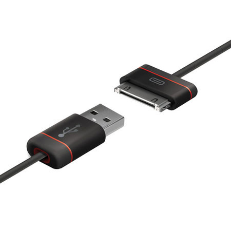 iLuv iCB21 Premium Sync/Charge Cable for iPad/iPhone/iPod, Black