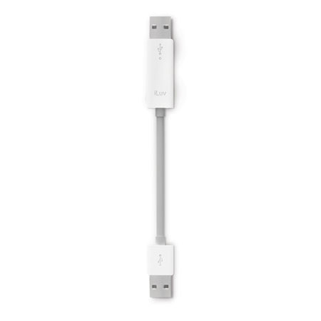iLuv USB File Transfer Cable, 4ft, White