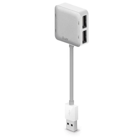 iLuv 4-Port USB Hub, White