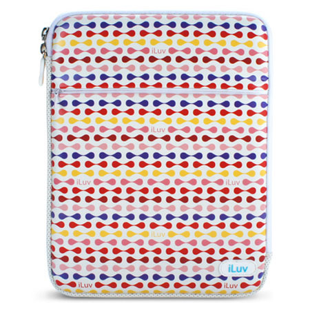iLuv Festival Luxe Leatherette Sleeve for iPad, Red