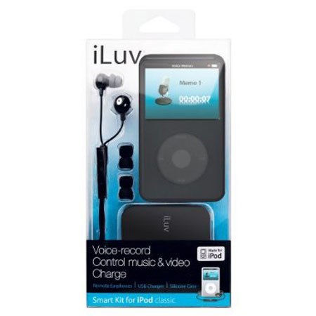 iLuv ICC550 iPod Classic Starter Kit, Silicone Case