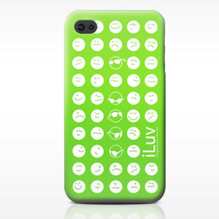 iLuv ICC731GRN Emoticon Ultra Thin iPhone 4G Case Green