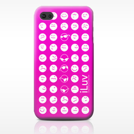 iLuv ICC731PNK Emoticon Ultra Thin iPhone 4G Case, Pink