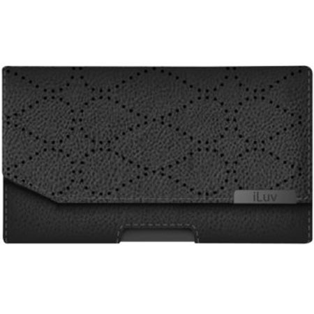 iLuv Artisan Genuine Leather Clutch for iPhone 5, Black