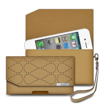 iLuv Atelier Genuine Leather Clutch for iPhone 5, Tan