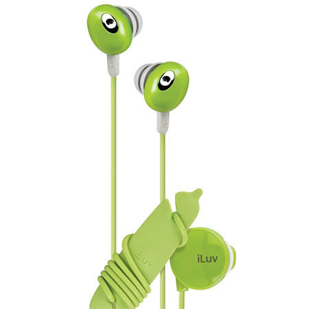 iLuv In-Ear Hi-Fi Earphone w/Volume Control f/iPhone/iPod/MP3 -GREEN #IEP311GRN