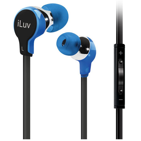 iLuv iEP317 Stereo Earphones with Apple Remote Control & Mic - Blue