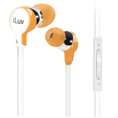 iLuv iEP317 Stereo Earphones with Apple Remote Control & Mic - Orange